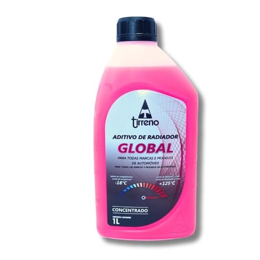 Aditivo de Radiador Coolant Concentrado Orgânico Fórmula Global Rosa Tirreno 1L FLU/DS/279FU1 - Para Todas as Marcas e Modelos de Automóveis
