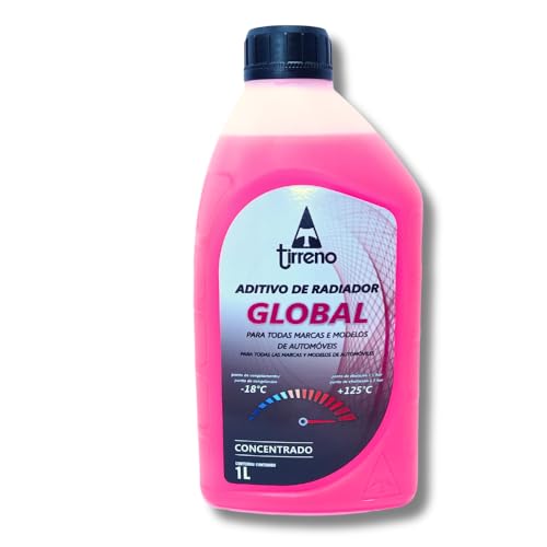 Aditivo de Radiador Coolant Concentrado Orgânico Fórmula Global Rosa Tirreno 1L FLU/DS/279FU1 - Para Todas as Marcas e Modelos de Automóveis
