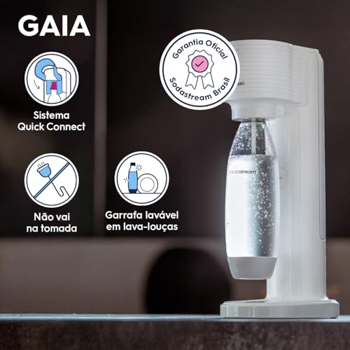 Sodastream Gasatore Gaia Bianco Bottiglia da 1 Litro 1 Cilindro Co2 - 10