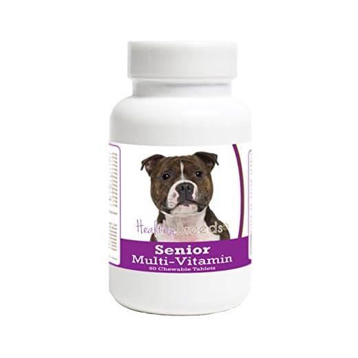 Healthy Breeds Staffordshire Bull Terrier Senior Dog Multivitamin Tablets 60 Count