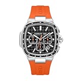 Cerruti 1881   Chronographe Cerruti Casale   Quartz Mouvement de Montre   Largeur du boîtier: 44 mm   Acier Inoxydable   Orange   3 ATM