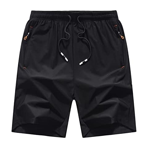 XiaoLongRen Boys Quick Dry Athletic Running Shorts with Zipper Pockets(7095-Black-S) Cover