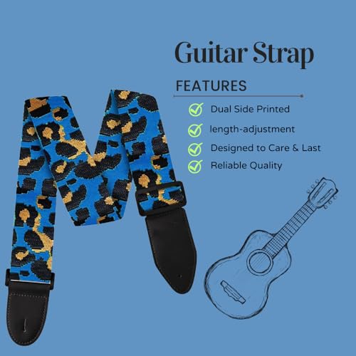 Image of DEVICE OF URBAN INFOTECH Guitar Strap Belt for Acoustic & Electric Guitar Adjustable Buckle Guitar Strap Modern Design Guitar Belt For Acoustic /Bass /Electric Guitars