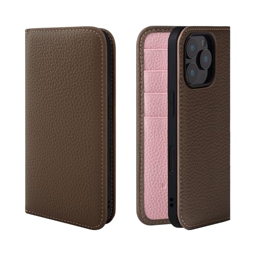 HANATORA for iPhone 16Pro �P�[�X �蒠�^ �{�v �X�}�z�P�[�X �X�}�z �X�^���h �R�[�h�z���_�[ �t�� �V�������N�J�[�t���U�[ �}�O�l�b�g�Ȃ� �g�[�v + �s���N PH-16Pro-Taupe-PK �M�t�g �a���� ���� �j�� �ޏ�