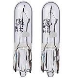 Flosser Incandescent 74 73 T5 1.2W Stock 4191 Warm White Dashboard Glove Box Interior Light Bulbs Replacement (Pack of 2) Made in Germany