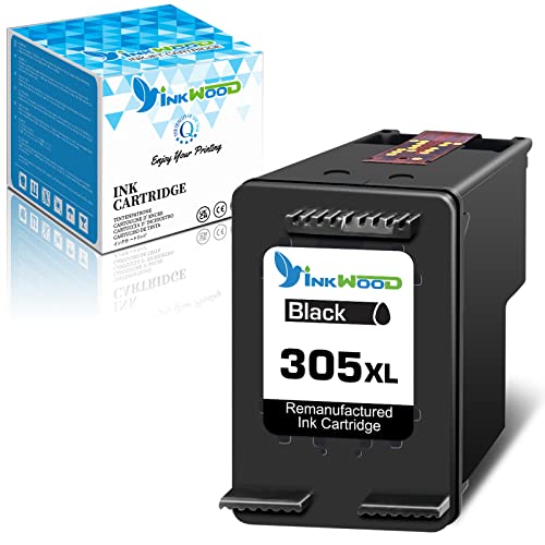 Inkwood 305XL Patronen Remanufactured für HP 305 Druckerpatronen, HP 305 Schwarz für HP DeskJet 2700 2710 2720 2724 DeskJet Plus 4100 4130 4120 Envy 6000 6020 6032 6010 Envy Pro 6430 6420 Cover