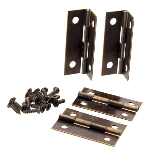Charnières en bronze 37x19 mm pour remplacer les ferrures usées