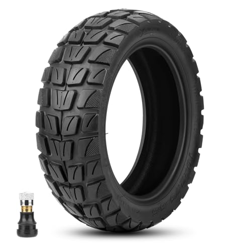 Amitor 10x2.75-6.5 Tubeless Reifen, Off-road Vakuumreifen mit Ventil,10 Zoll E Scooter Ersatzreifen mit Verschleißfest und Langlebig, Rutschfest und Durchstoßfest, 1PCS