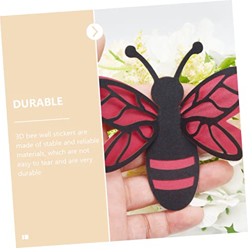 Wall Art Decor - 3 Sets Art Three-Dimensional Diy Mural D Decorative Animals Wall Decals For Pattern Nursery Baby Bumblebee Layered Bee Home Kids Honey Ornaments Decor Of Black Decorations ( Color : B #TOP6