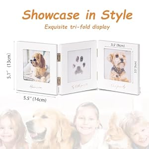 Paw Print Ornament Kit Frame,Pet Picture Keepsake Frame, Dog Paw Print Kit, Inkless Paw Print Stamp Pad for Dogs Cats,Pet Lover Gifts(White/Glod) Paw Print Ornament Kit Frame,Pet Picture Keepsake Frame, Dog Paw Print Kit, Inkless Paw Print Stamp Pad for Dogs Cats,Pet Lover Gifts(White/Glod)