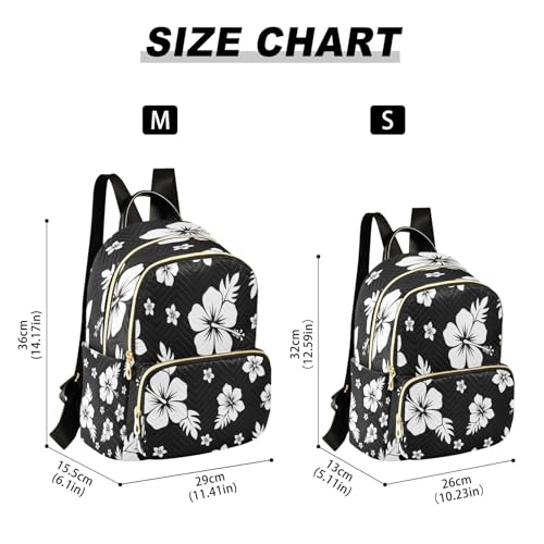 Sac à dos léger Hibiscus matelassé avec grand volume de rangement