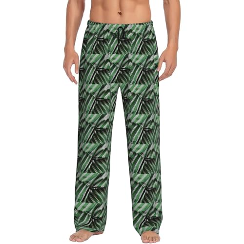 Pantalon de pyjama respirant et léger à rayures vertes homme