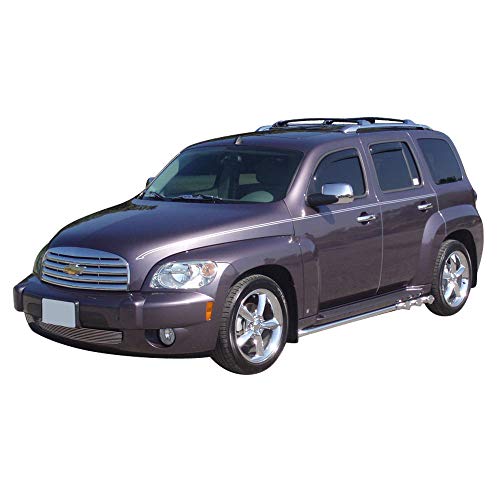 Window Visor Compatible With 2006-2011 Chevy Hhr 4Door, Acrylic In-Channel Smoke Tinted 4Pcs Sun Rain Shade Guard Wind Vent Air Deflector By Ikon Motorsports, 2007 2008 2009 2010 #TOP6