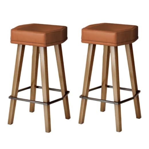 Kit 2 Banquetas para Balcão Bancada Cozinha Industrial Área Gourmet Estofada Luxo (70CM ALTURA DO ASSENTO AO CHÃO, CAFÉ)