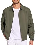 COOFANDY Men's Lightweight Jackets Casual Windbreaker Stylish Light Golf Full Zip Up Work Dress Business