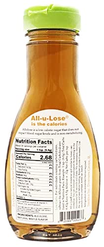 Maple Syrup All-U-Lose, Natural, Low Carbs & Calories Made With Allulose #TOP1
