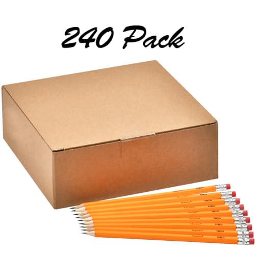 Madisi Wood-Cased #2 HB Pencils, Yellow, Pre-sharpened, Bulk Pack, 240 pencils - Thumbnail 2
