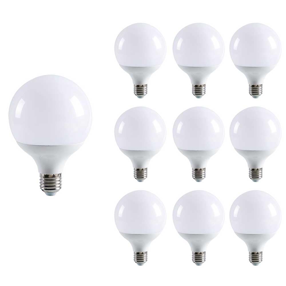 Paquete de 10 Bombillas LED E27 de 12 W para Espejo, Dormitorio, Cocina, Oficina, Bombillas LED G80 E27 de bajo Consumo, luz Blanca ultrabrillante, 6000 K, Equivalente a incandescente de 60 W