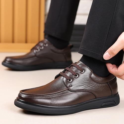 Men's Plus Size Classic Lace Up Leather Shoes Comfortable Casual Slip-On Oxford Dress Shoes for Party Dating Prom2