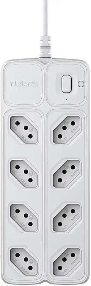 Protetor Eletrônico Intelbras com 8 Tomadas EPE 2008 Branco