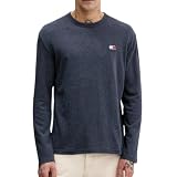 Tommy Hilfiger Langarm-T-Shirt, Schwarz, Herren, TJM Reg, Schwarz , XL