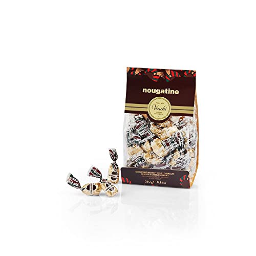 Venchi - Nougatine Geschenkbeutel - Pralinen mit Piemont-Haselnuss umhüllt von reiner Zartbitterschokolade, 250 g - Glutenfrei Cover