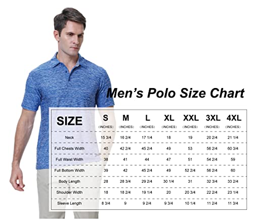 Samerm Mens Golf Shirt Moisture Wicking Quick-Dry Short Sleeve Casual Polo Shirts For Men(Navy Xl) #TOP5