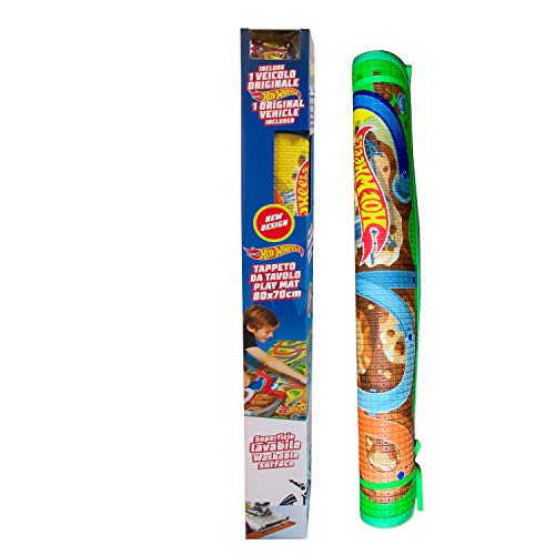 Superficie lavabile ODS-42022 Tappeto Hot Wheels da Tavolo, con Superficie Lavabile, 1 Auto Inclusa, 42022