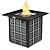 Werph 28" Propane Fire Pit, 50,000 BTU Fire Pit Table with Lava Rocks, ETL-Certified Outdoor Fire Pit Table with Lid for Outdoor Party Gathering Heat for Patio Deck Garden Courtyard (Square,Grey)