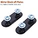 Simnliras Aluminium Mirror Block Off Plates for BMW S1000RR 2020-2024, Decorative Mount Mirror Block Off Cap Base Plates for S1000RR Black