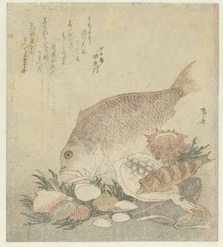 Peinture Pour Décoration Salon Poissons et Coquillages Ryuryukyo Shinsai Toile
