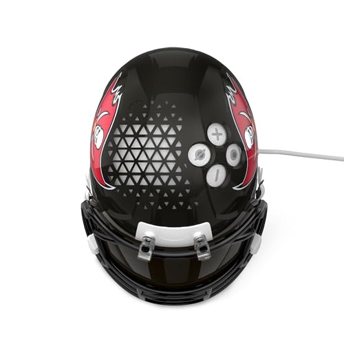 Image of NFL Echo Dot Bundle: Includes Echo Dot | Glacier White and Limited-Edition NFL Helmet Stand | Tampa Bay Buccaneers