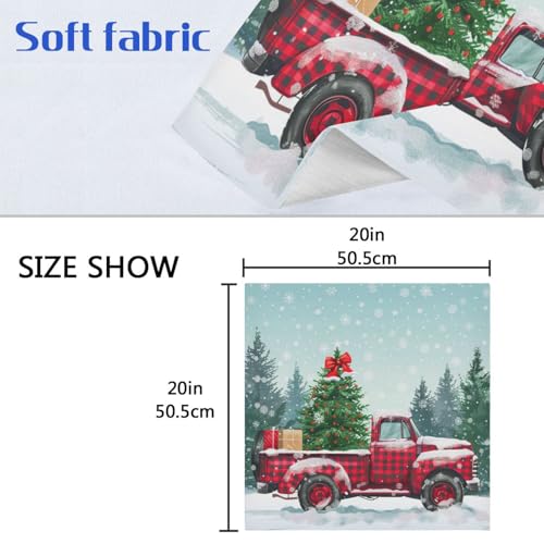 Set de 6 servilletas de tela de Navidad multicolor miniatura 6