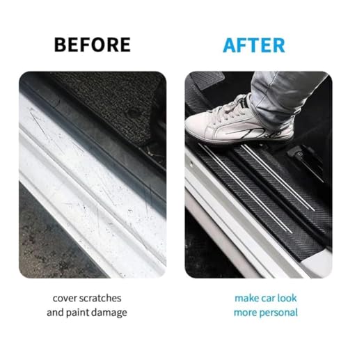 Plaques de protection de seuil porte voiture aspect carbone haut de gamme pour l200 EX10
