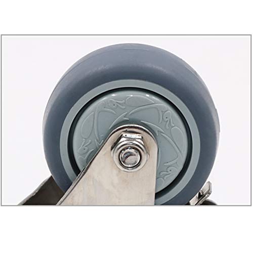 Roulettes pivotantes robustes en acier inoxydable durable avec plaque - 4