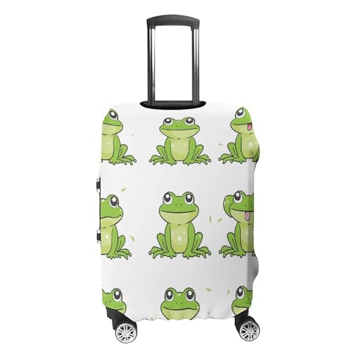Little Green Frog Luggage Cover, Washable Elastic Suitcase Cover Protector Fit 18-32 Inch Luggage4
