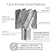 Accusize Industrial Tools H.S.S. Annular Cutter 1-13/16'' by 1'' Cutting Depth in Strong Box with 1 Pc Pilot Pin 1/4'' by 3'', 2080-2034Pin