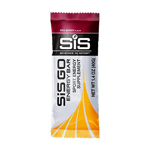 SCIENCE IN SPORT Energy Bar, 26g Carbohydrate Endurance Snack Bar, 4.5g Protein, Made with Real Dried Fruit & Oats, Easy to Digest, Energy Loading Between Meals, Convenient for Fueling During Training or Racing, Red Berry - 20 Pack