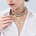 KissYan Scarf Necklace for Women, Bandana Charm Choker with 14K Gold Plated Detachable Star Moon Heart Pendant Fashion Jewelry Gifts (Heart)
