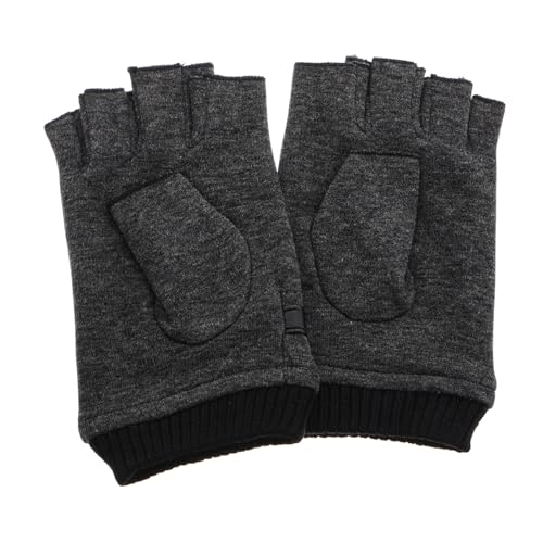 Totority Warm Half Finger Mitten Winter Thermal Gloves for Men Women Boys and Girls Driving Cycling Gloves Antislip