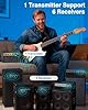 New Bee 5.8GHz Wireless Guitar System with Charging Case, 6 Channels Wireless Guitar Transmitter Receiver, 4.6ms Low Latency 98ft Range, 2-in-1 Plug (6.35mm & 3.5mm) for Electric Guitar Bass Amp #5