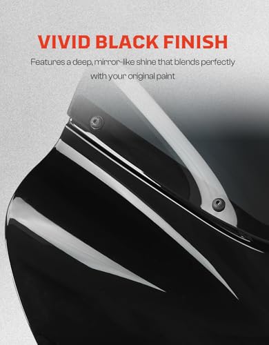 Image of TCMT Motorcycle Headlight Quarter Fairing with Windshield and Bracket Mount Kit Fit for Harley 2020-2024 Softail Standard 2018-2020 Low Rider 2018-2020 Street Bob Vivid Black
