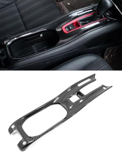ANUNFRRE Car Accessories Fit for Honda Vezel HR-V 16-22 ABS (Carbon Fiber) Console Gear Shift Water Cup Panel Trim 1Pcs