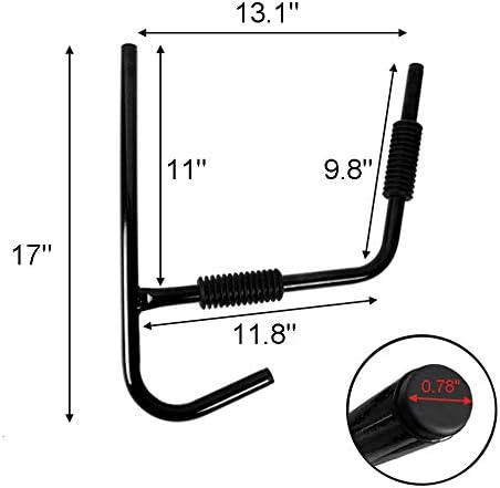 NO. 32 Heavy Duty Steel Kayak Wall Rack for 100-Pound Kayak | Ladder Wall Mount Folding Storage Rack fit Indoor Outdoor Storage Kayak | Surfboard and Sailing
