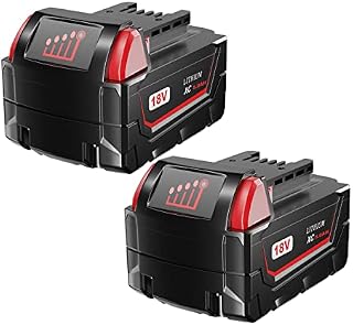 VANTTECH 2Pack 5.0Ah 18V Lithium ion Replacement Battery for Milwaukee 18V M18 48-11-1820 48-11-1850 48-11-1860 48-11-1828 48-11-10 Tools