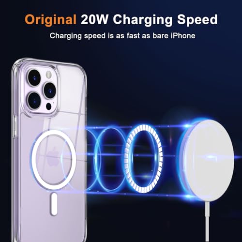 MOCCA Strong Magnetic for iPhone 15 Pro Max Case Clear, [Non-Yellowing][Compatible with Magsafe][Military Drop Protection] Slim Shockproof Protective Phone Case for iPhone 15 ProMax Case 6.7",Clear by MOCCA - Image 7