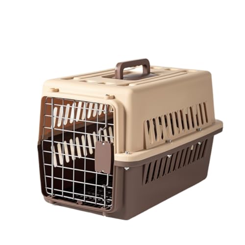 Fabigペットキャリー・ポーター 航空会社承認済み ワイヤードア 旅行用 犬・猫・小動物用 キャンプ・屋内・屋外・短距離旅行にも 中型犬・大型犬・子猫・小型犬種対応 通気性・耐久性・軽量・ポータブル ファッション ハードキャリー 取っ手付き 室内用ハウス