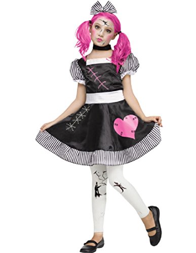 Fun World Broken Doll Costume, Medium 8-10, Multicolor