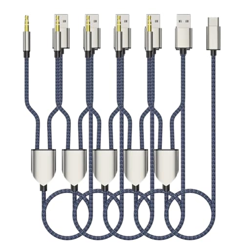 Cordon Audio de Charge Type C vers 3.5mm Écouter la Musique et Recharger