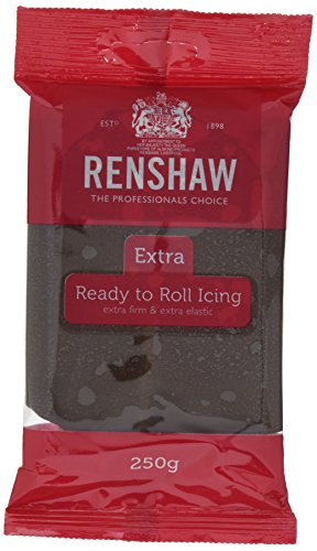 Renshaw Rolled Fondant Extra Chocolate Flavourot, 4er Pack (4 x 250 g)